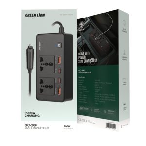 اینورتر فندکی خودرو 200 وات گرین لاین مدل GC-200