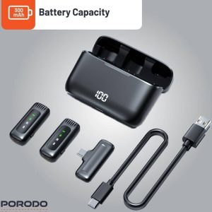 میکروفن یقه ای دوتایی تایپ C پرودو مدل Lavalier