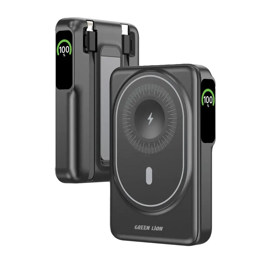 پاوربانک 10000mAh مگ سیف گرین لاین مدل MAG-VISION