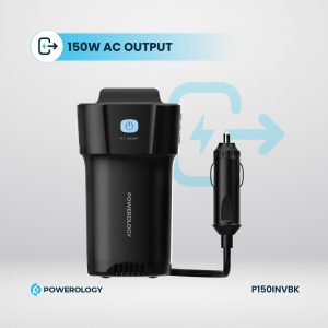 Powerology 150W Inverter AC Universal USB A 2type-C DC Car 12V10A
