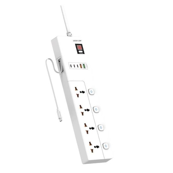 چندراهی و محافظ برق 3500W گرین لاین مدل GS-900 به طول 3 متر
