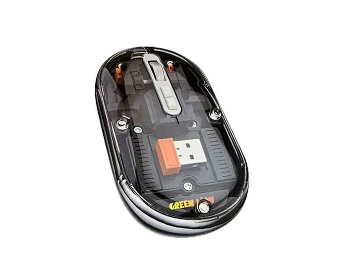 موس بی سیم ترنسپرنت گرین لاین مدل Transparent Mouse Lite