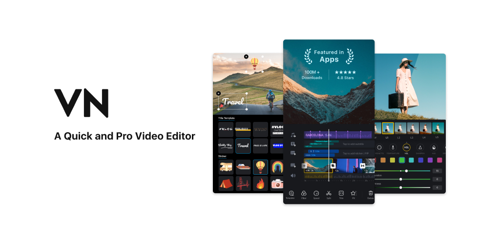 بهترین اپلیکیشن‌ های ویرایش ویدیو برای ریلز اینستاگرام- VN - Video Editor & Maker