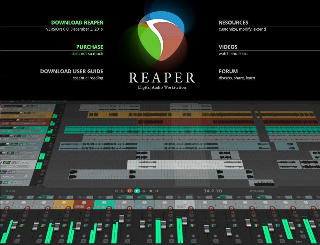 بهترین نرم‌افزارها برای تولید پادکست روی مک و ویندوز- Reaper