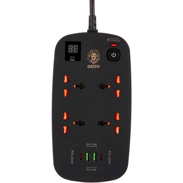 چند راهی برق گرین لاین مدل GNPS2PD به طول 3 متر