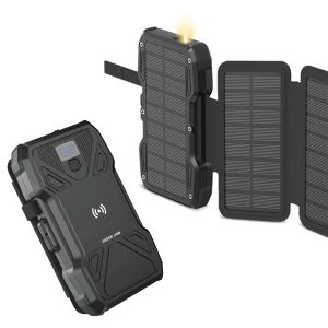 پاوربانک 20000mAh گرین لاین مدل SOLAR 5 PANEL با پنل خورشیدی