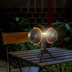 پنکه شارژی قابل حمل به همراه چراغ و پاوربانک پرودو مدل OSCILLATING FAN