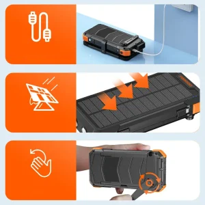 پاوربانک 20000mAh پرودو مدل PB070 با پنل خورشیدی