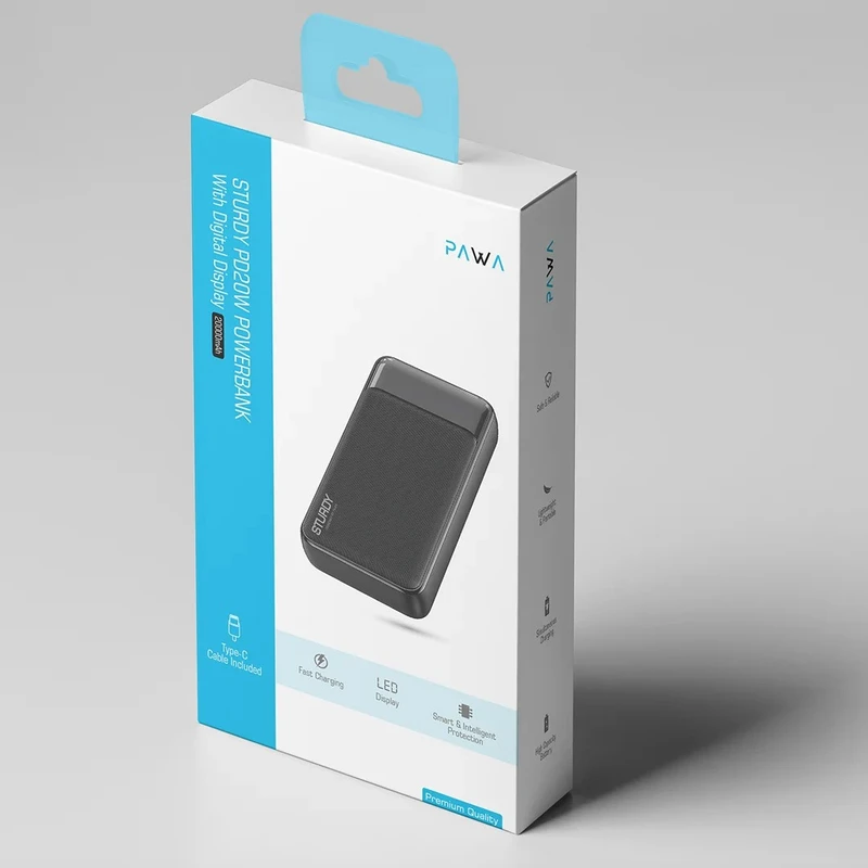 پاوربانک 20000mAh پاوا 20 وات مدل STURDY