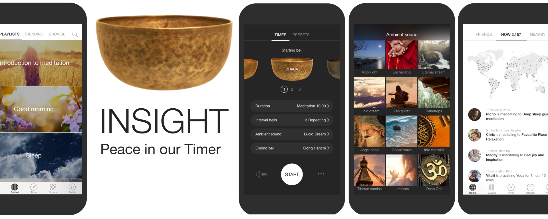 معرفی بهترین اپلیکیشن‌های مدیتیشن و کاهش استرس - Insight Timer