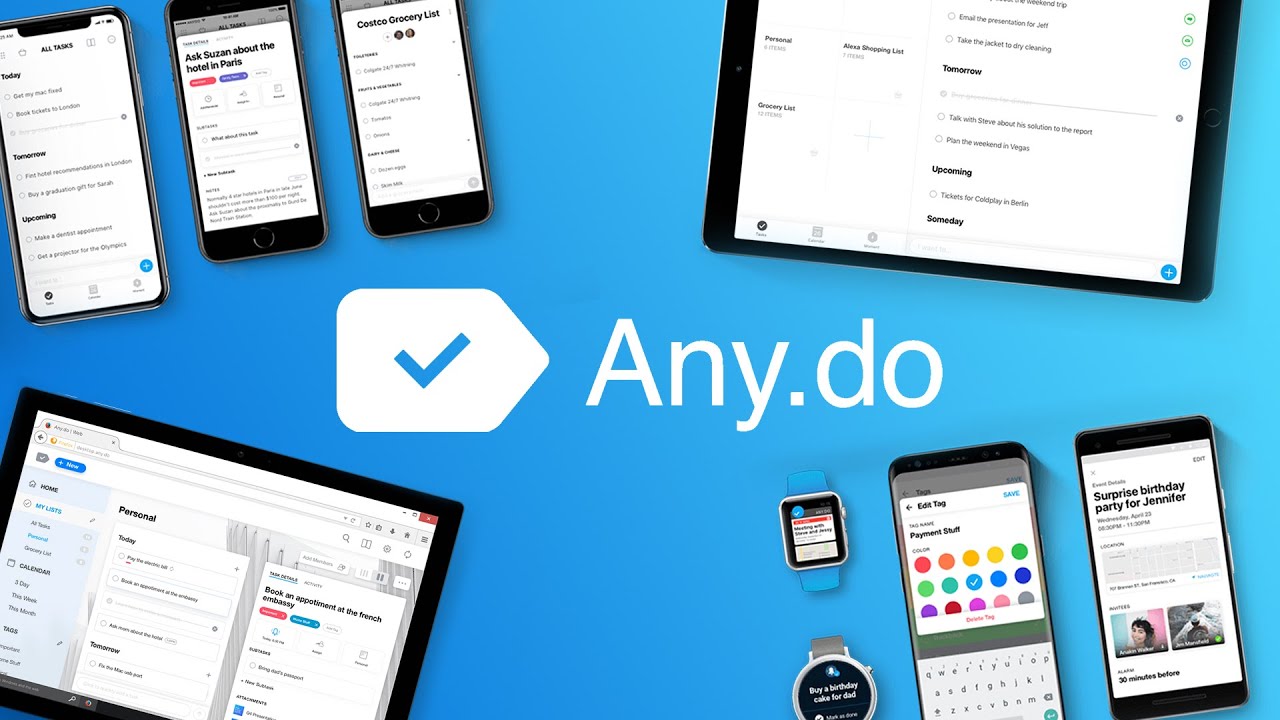 معرفی بهترین اپلیکیشن های برنامه ریزی و مدیریت کارها (to do list) - Any.do
