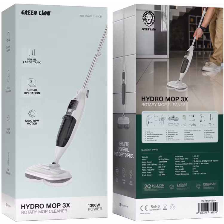 بخارشو طی چرخشی گرین لاین مدل HYDRO MOP 3X.