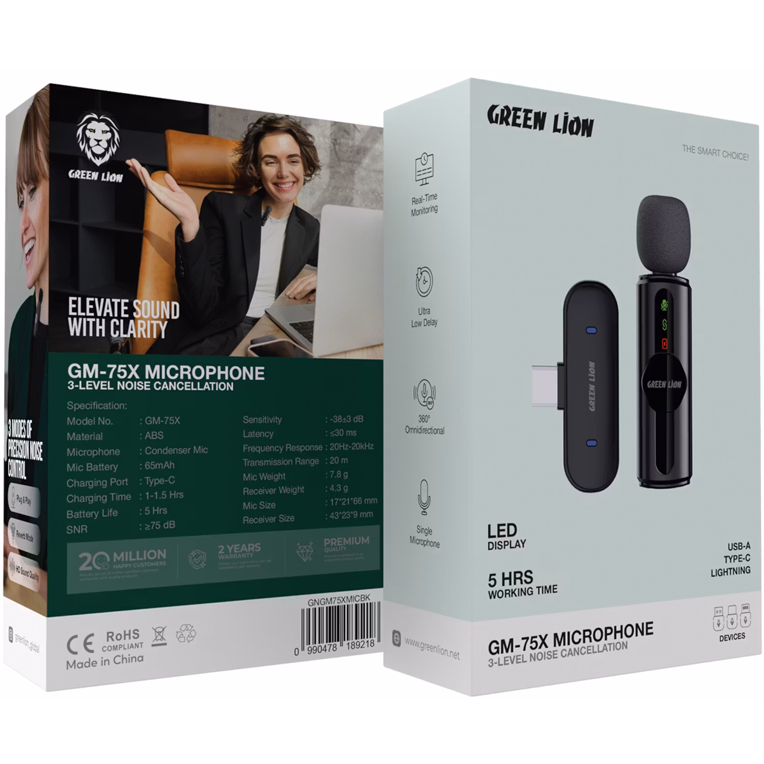 میکروفن یقه ای گرین لاین مدل GM-75X