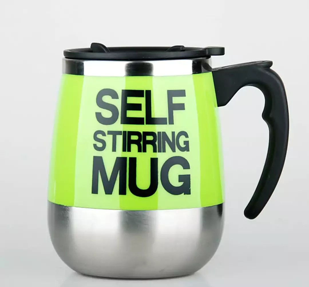 ماگ همزن دار استیل مدل SELF STIRRING MUG