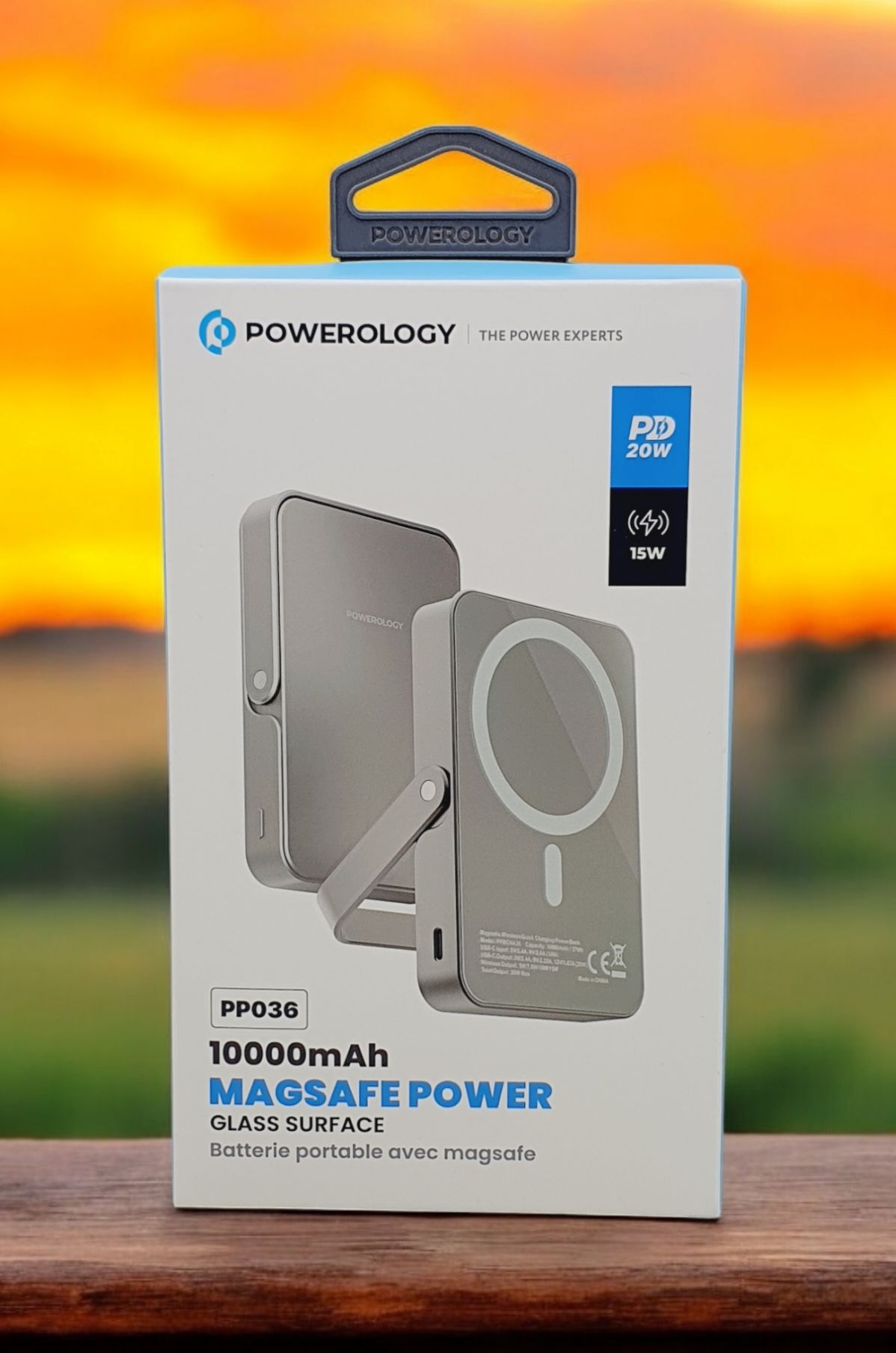 پاوربانک مگ سیف پاورولوژی مدل GLASS SURFACE 10000mAh