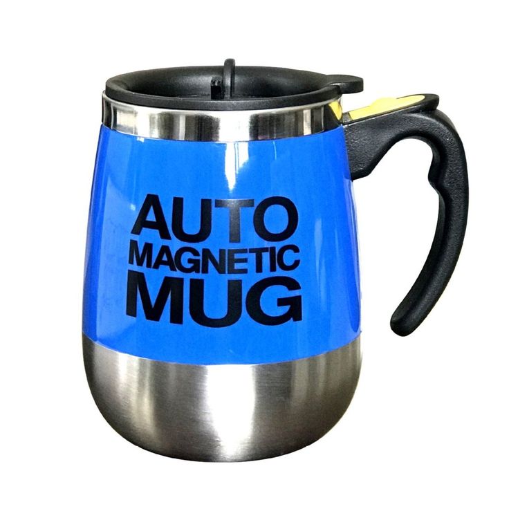 ماگ همزن دار استیل مدل SELF STIRRING MUG