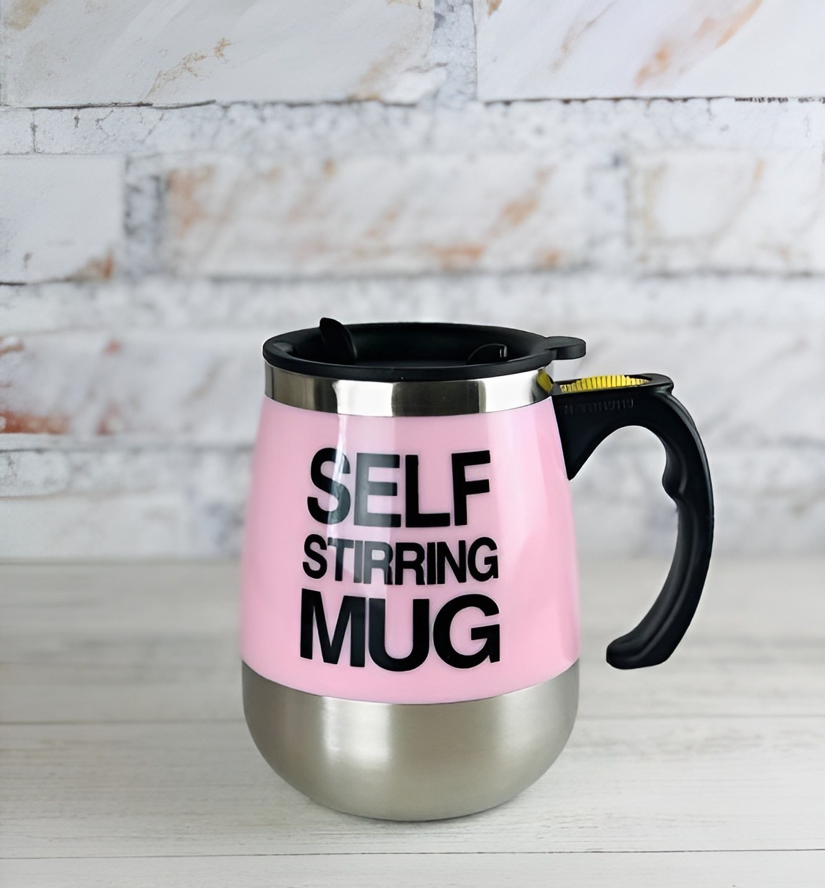 ماگ همزن دار استیل مدل SELF STIRRING MUG
