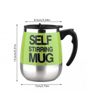 ماگ همزن دار استیل مدل SELF STIRRING MUG