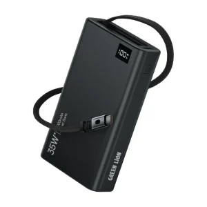 پاوربانک گرین لاین مدل RETRACTABLE 10000MAH