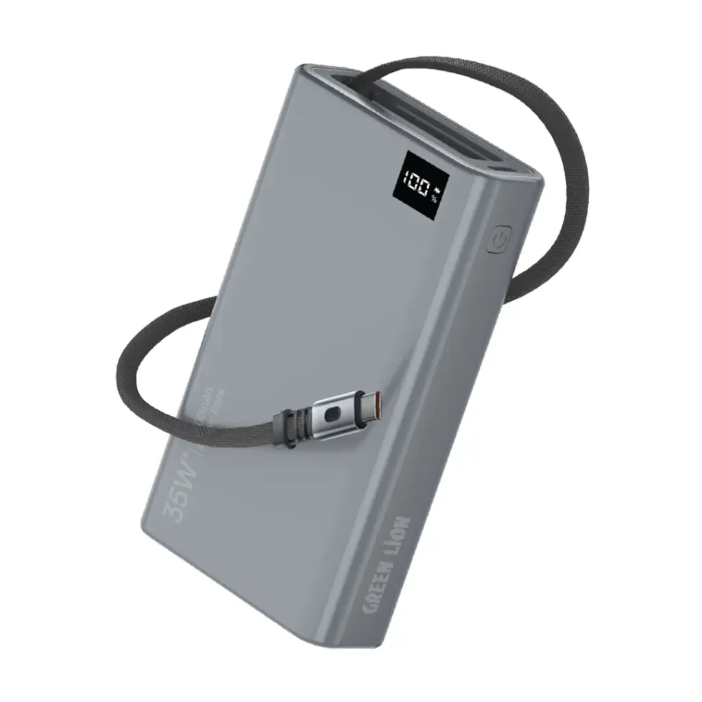 پاوربانک گرین لاین مدل RETRACTABLE 10000MAH