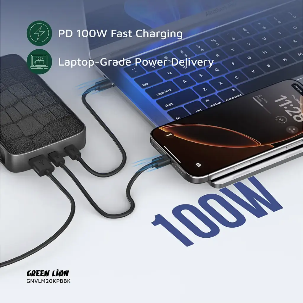 پاور بانک گرین لاین مدل VALMONT 20000MAH