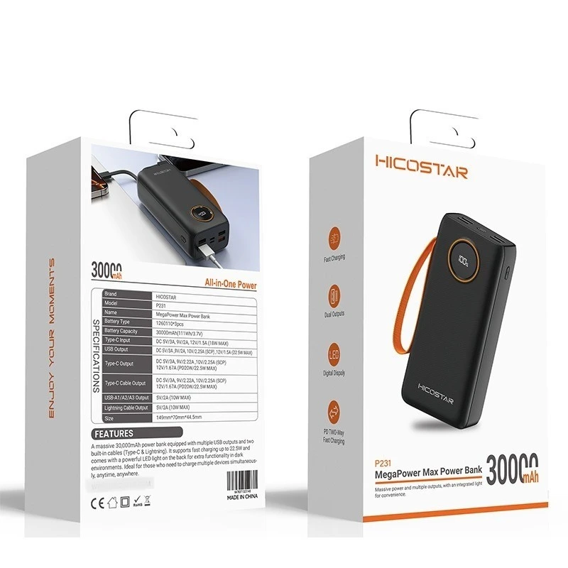 YOPSHOP.IR-HICOSTAR P231 30000mAhPower Bank