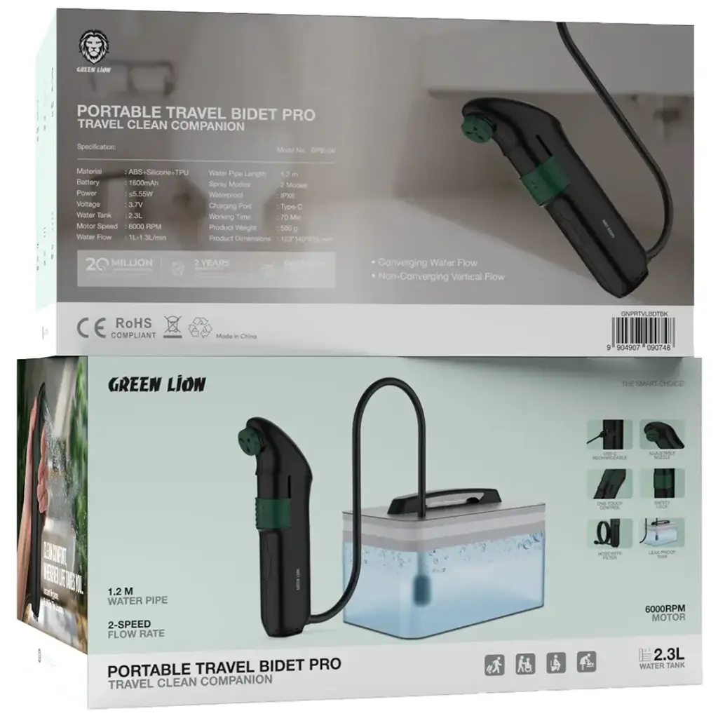 YOPSHOP.IR-Green Lion Portable Travel Bidet Pro with Tank