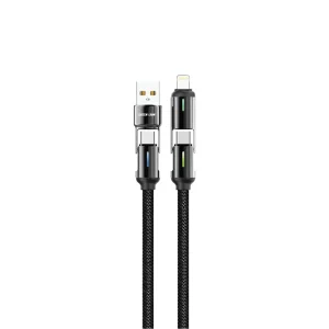 کابل شارژ 60وات چند کاره گرین لاین مدل LED BRAIDED