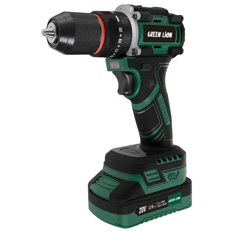 دریل شارژی چکشی براشلس 20 ولت گرین لاین مدل GD-14 POWER