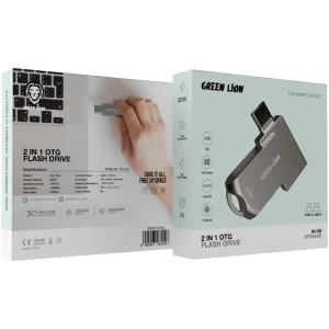 فلش مموری OTG دوکاره USB-C و USB 3.0 گرین لاین 64 گیگابایت