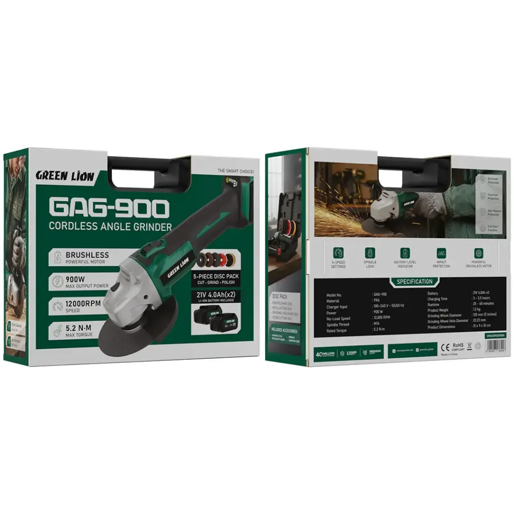 مینی فرز شارژی گرین لاین مدل GAG-900