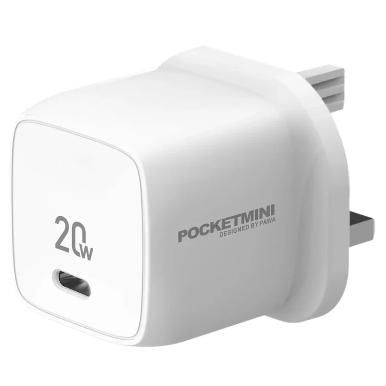 شارژر دیواری 20 وات 3 پین پاوا مدل POCKETMINI PW-PM120WUK
