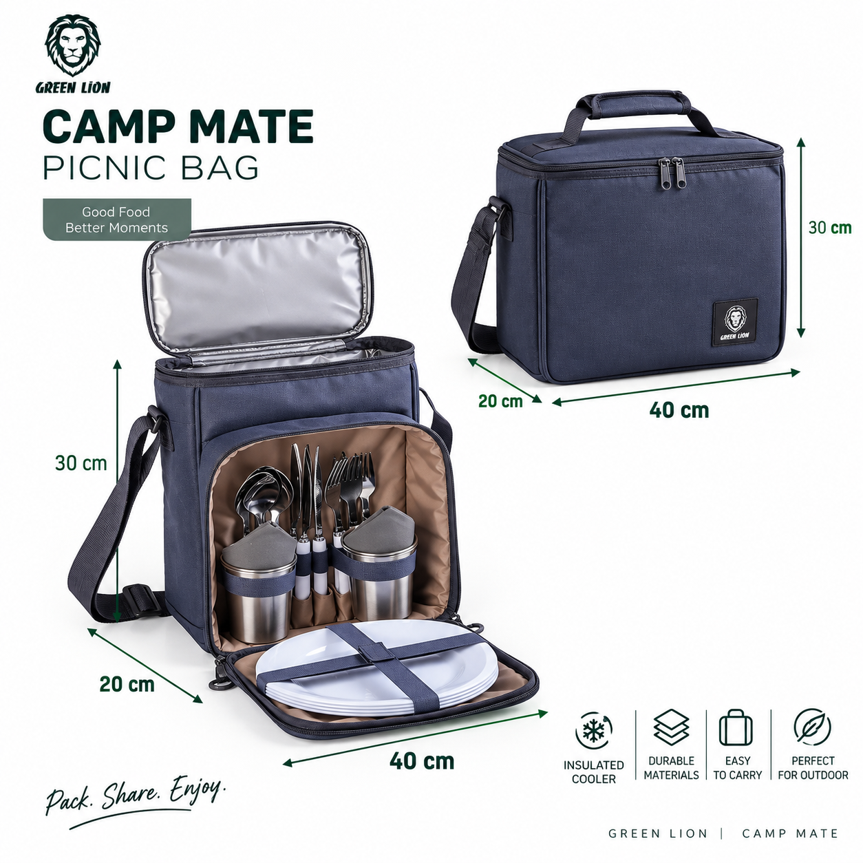 کیف پیکنیک گرین لاین مدل CAMP MATE