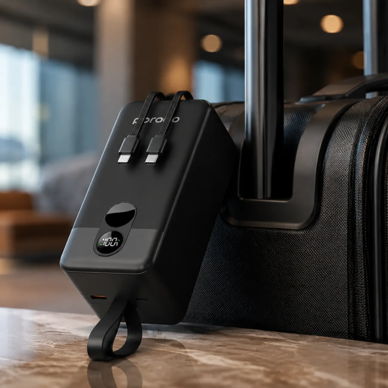 پاوربانک 22.5W پرودو 50000MAH مدل INTEGRATED CABLES