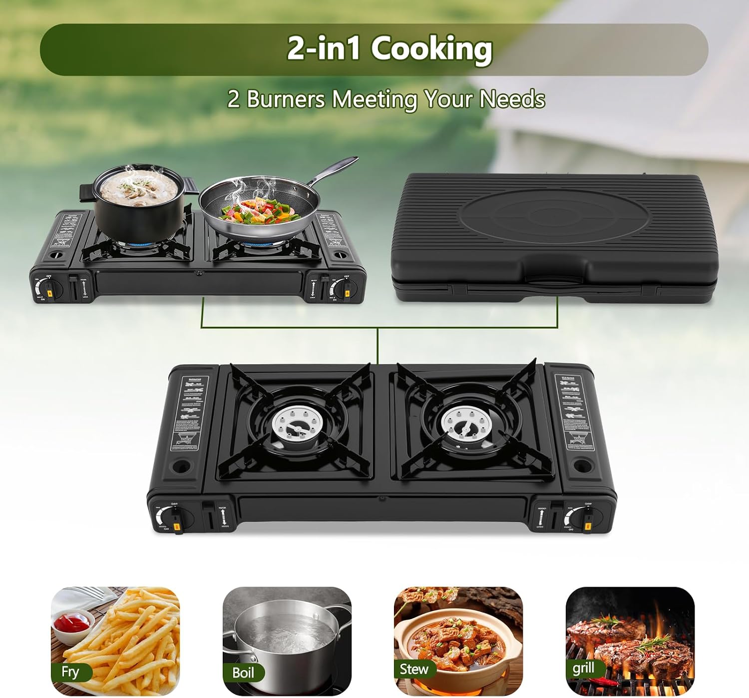 گاز دو شعله کمپینگ مدل CASSETTE COOKER