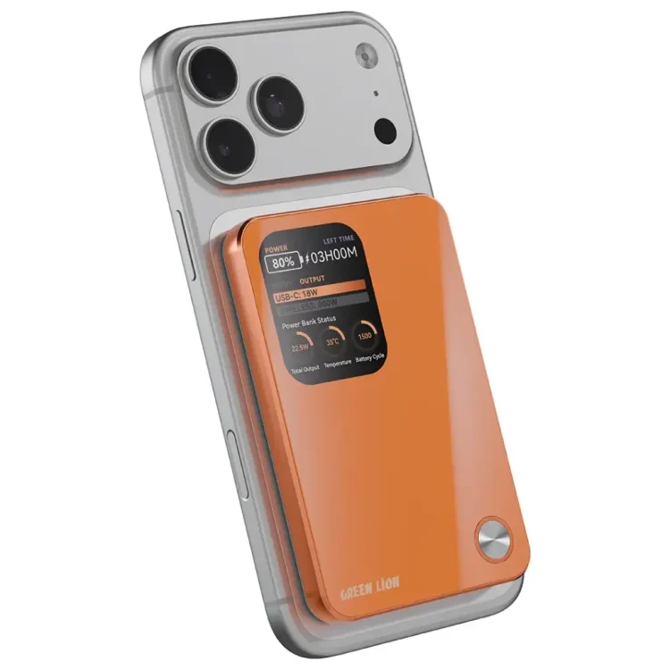 پاوربانک 5000mAh مگسیف20W گرین لاین مدل G-MAG 3IN1