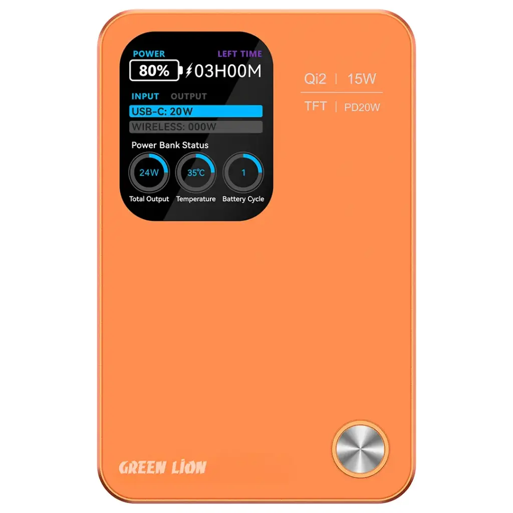 پاوربانک 5000mAh مگسیف20W گرین لاین مدل G-MAG 3IN1