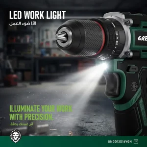 دریل شارژی چکشی براشلس 20ولت گرین لاین مدل GD-13 POWER PRO