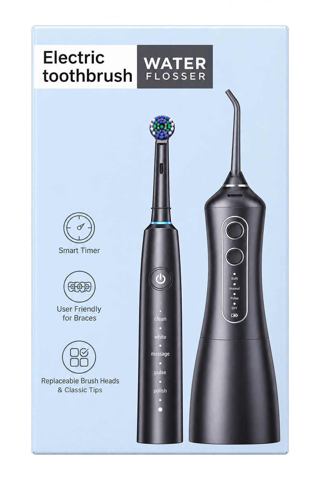 ست مسواک شارژی و جت واتر مدل WATER FLOSSER
