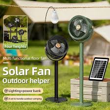 پنکه شارژی همراه با پنل خورشیدی مدل SOLAR FLOOR FAN