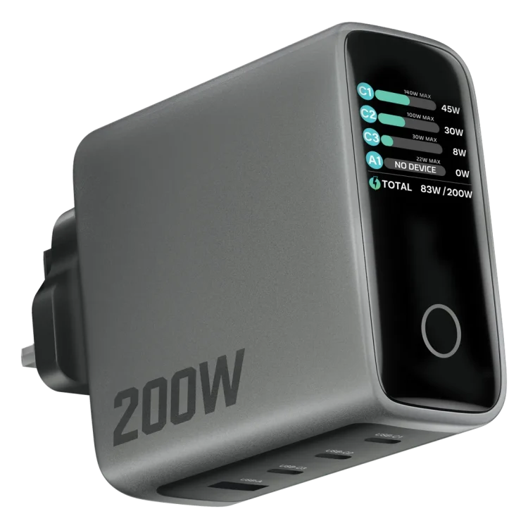 شارژر دیواری 200W پاورولوژی مدل HELION  4-PORT