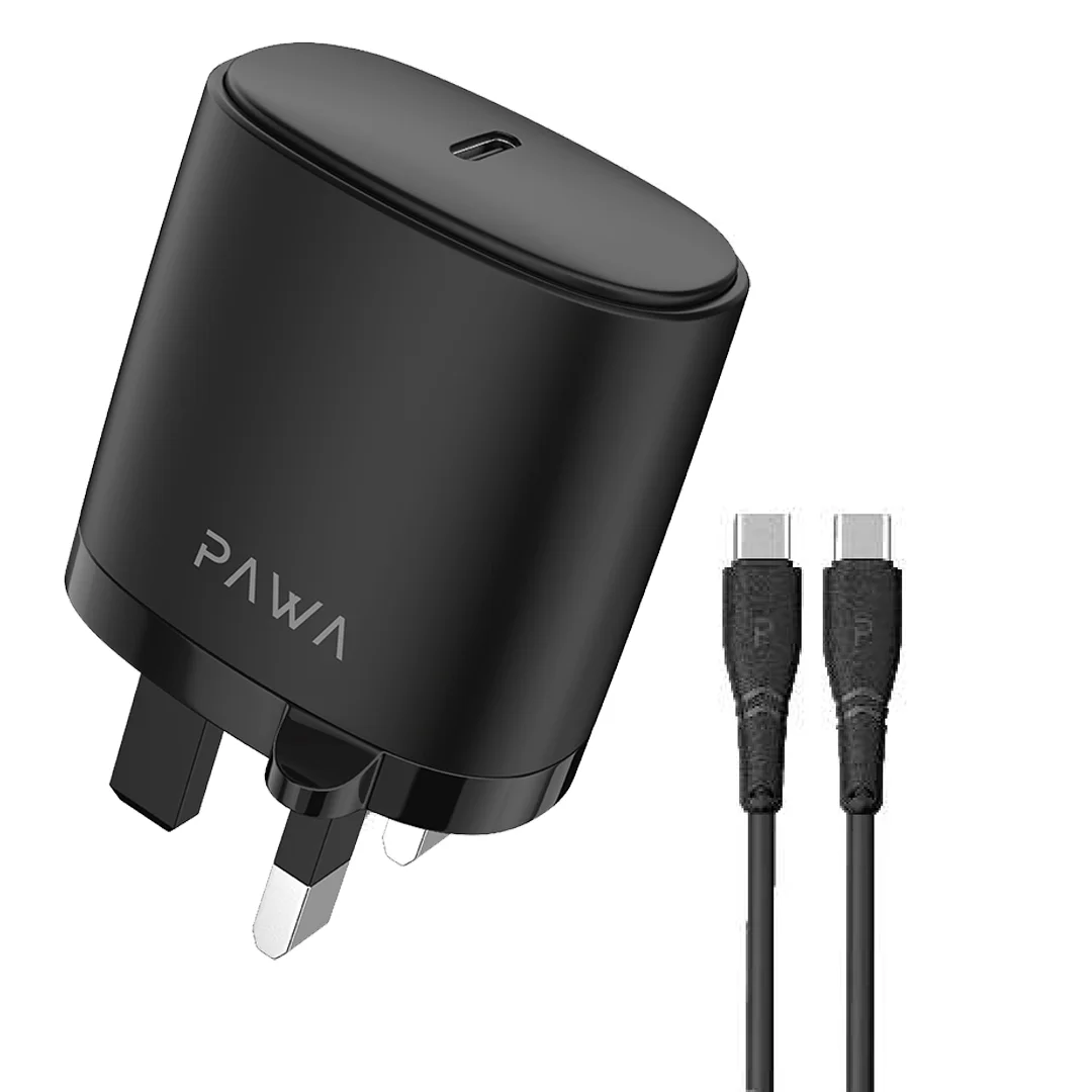 شارژر دیواری PD 20W پاوا مدل به همراه کابل USB Type-C