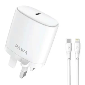 شارژر دیواری PD 20W پاوا مدل به همراه کابل USB TYPE-C - LIGHTNING